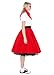 Hip Hop 50's Shop 1950s Adult Poodle Skirt Costume for Women (Red M/L)
