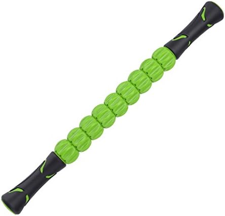 Massage Muscle Roller Stick for Sore Tight Muscles ,Legs and Back Recovery,Multi Color Tool for Knots, Cramps and Trigger Point Release (Green)