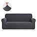 CHUN YI Stretch Sofa Slipcovers 1-Piece Couch Cover Furniture Protector Arm Chair Loveseat Coat Soft High Elastic Material, Checks Spandex Rhombus Fabric(Large,Gray)