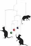 Flensted Mobiles Feline Fun Hanging Mobile - 22 Inches Plastic