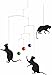 Flensted Mobiles Feline Fun Hanging Mobile - 22 Inches Plastic