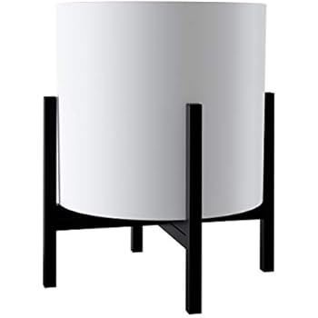 FaithLand Mid Century Plant Stand Indoor Outdoor, Metal Planter Stand, Potted Plant Holder, Black, Hold Up to 14 Inch Planter - EXCLUDING 14