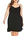 IN'VOLAND Women's Full Slips Plus Size Nightgown Sleeveless Sleepwear Spaghetti Strap Night Dress