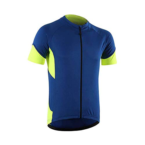 Dooy Men's Cycling Bike Jersey, Short Sleeve MTB Shirts with 3 Rear Pockets-Breathable,Smooth Zipper Biking Shirt - Image 3