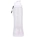 Sanberd Foldable Portable Leak Proof Sports Water Bottle, Bpa Free, Non-toxic, Food Grade Silicone Water Bottle 19 Oz 550ml (clear)