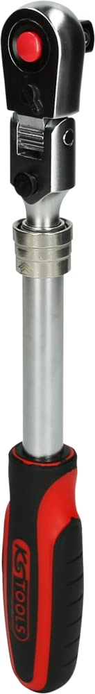 KS TOOLS - 920.1330 - Reversible Telescopic Ratchet 1/2" with Articulated Head - 72 Teeth - 7 Positions