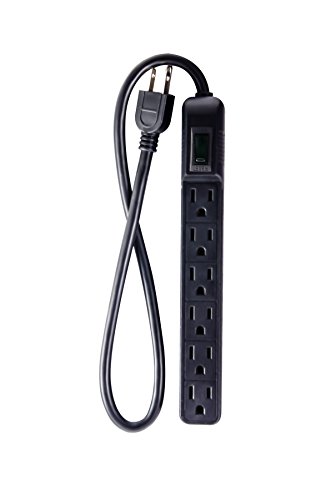 GoGreen Power GG-16103MINBK 6 Outlet Mini Surge Protector, Black