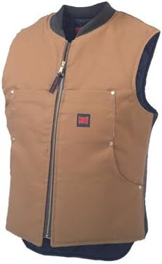 Tough Duck Men's Quilt Lined Vest, Brown, XX-Large