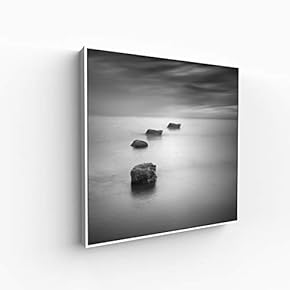 Canvas Wall Art for Living Room, Bedroom Monochrome Building Framed Canvas Prints for Home Decoration Ready to Hang - 16x16 inches