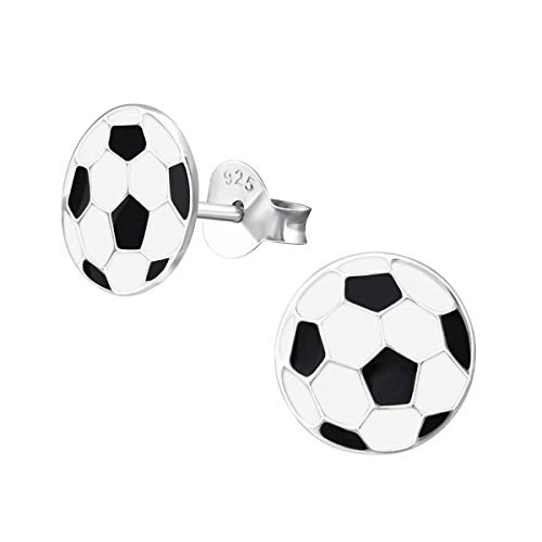 Football Earrings Sterling Silver