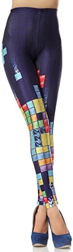 Seeknice Women's Printed Leggings Pants (Free, DK050)