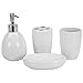 Home Basics 4Pc Bath Accessory Set White,