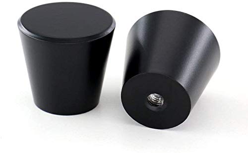 Lontan Black Drawer Knobs - 20 Units Cupboard Knobs for Dresser Drawers & Kitchen Handles - Aluminum Alloy Cabinet Hardware LS745BK