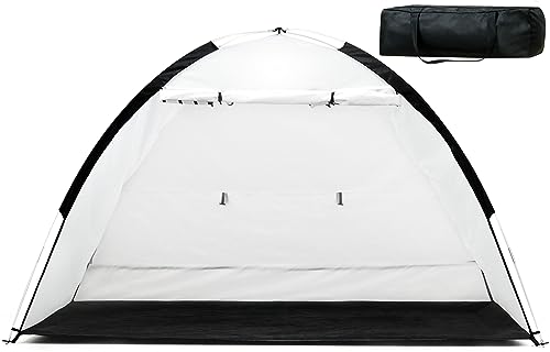 Portable Spray Paint Booth Tent: PLANTIONAL Spray Shelter with Waterproof Floor, Mesh Screen & Rear Vent, Hobby Paint Shield Tool Painting Station, Paint Tent for Spray Painting Furniture DIY, 7x4x4ft