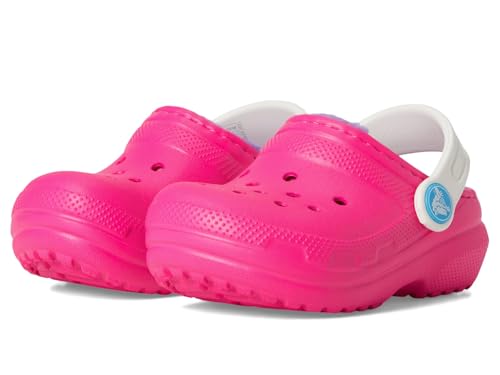 Crocs Unisexe Enfant Classic Lined Clog T Sabots, Pink Crush/Multi, 20/21 EU
