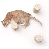 Catastrophic Creations Floating Cat Scratching Post, Hand-Crafted Sisal Cat Scratcher Post, Wall Cat Shelves &amp; Scratching Posts for Indoor Cats, Durable &amp; Modern Cat Furniture (3 Pc)