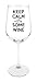 JKC Studios Long Stem Wine Glass, Keep Calm
