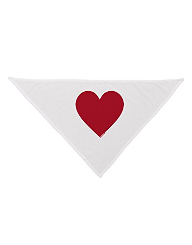 TooLoud Big Red Heart Valentine's Day Printed White Dog Bandana 26"