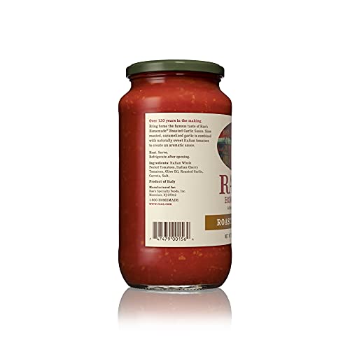 Rao's Homemade Tomato Sauce, Roasted Garlic, 32 oz, Versatile Pasta Sauce, Carb Conscious, Keto