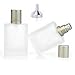 Enslz 30ML Fashion Portable Frosting Glass Perfume Bottle With Aluminum Atomizer Empty Cosmetic Container for Travel 2pcs
