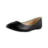 Bella marie Angie-52 Women's Classic Pointy Toe Ballet PU Slip On Flats