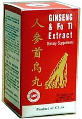 Ginseng and Fo Ti Extract (Ren Shen Shou Wu Wan) 30 Capsules X 6