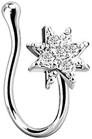 1PC Stainless Steel Nose Clip Noseclip Fake Nose Ring Faux Piercing Fake Septum Body Jewelry