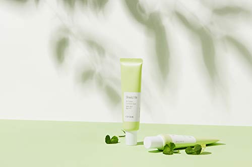 COSRX Shield Fit All Green Comfort Sun Cream SPF 50+ PA++++, 35ml / 1.18 fl.oz - EWG All Green Grade Ingredients, 100% Physical Sunscreen, Controls Excess Sebum, Anti-Pollution