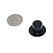 Miniature Top Hats - Black Plastic - 24 x 15mm (or 0.94in. X 0.59in., 24/pcs) (Hat rim is diameter of a quarter)