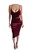 Carprinass Women's Sleeveless Bodycon Midi Dress Velvet Club Bandage Dress