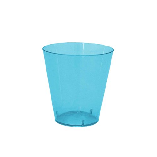 Party Essentials N25005 Brights Plastic Shot Glass, 2 oz. Capacity, Neon Blue (20 Packs of 50)