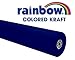 Rainbow Kraft 214989 Duo-Finish Kraft Light-Weight Paper Roll, 36 in x 100 ft,  Dark Blue