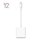 Weihao SD Card Camera Reader Adapter for iPhone iPad [Support iOS 9.2 or up] Trail Game Camera Card Viewer Reader for iPhone 8/8Plus/6/6s/6Plus/7/7s/7Plus/5/5s/X/iPad Mini/Air,No APP Needed