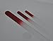 Genuine Czech, Etched, Crystal Glass, Ruby Red ,Manicure/Pedicure Files-set of 3