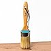 Round Chalk Paint and Wax Professional Brush for Furniture, Cabinets Dressers, Wood handle leather rope pure Natural Bristles