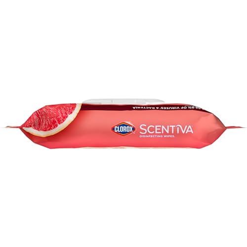 CLOROX SCENTIVA DISINFECTING WIPES, GRAPEFRUIT AND ORANGE BLOSSOM, 75 CT., PACK OF 3 (PACK MAY VARY)
