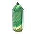 Green Fluorite Healing Stone Wand Pointed & Faceted Prism Bar for Reiki Chakra Meditation Therapy Deco