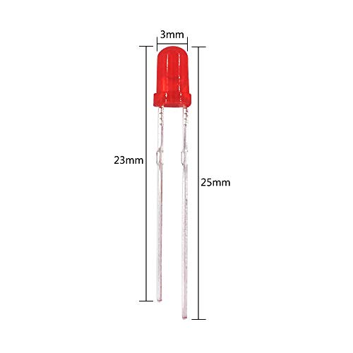 JABINCO 100pcs 3mm LED Light Diodes, Red/Green/Yellow/Blue/White LED Circuit Assorted Kit for Science Project Experiment - Thumbnail 2
