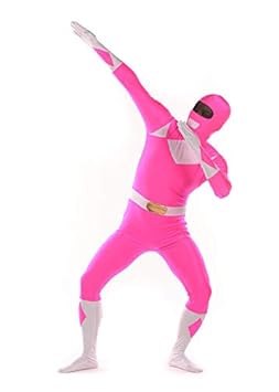 FYBR Pink Power Ranger SuperSkin Kostüm – Erwachsene Unisex Herren & Frauen zweite Haut & Zentai Einteiler Kleidung Outfit Ha