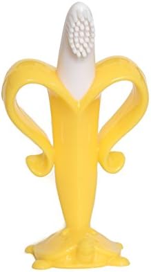 SimuBaby Set of 2 - Banana Infant Self-Standing Toothbrush and Teether