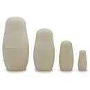 Unfinished Wooden Nesting Dolls Set – 7-Piece DIY Craft Blanks For Painting (6.75 Inches Tall)