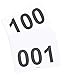 Juvale 100-Count Racing Number Marathon Race Bibs, Running Numbers 001-100, 4 x 7 Inches