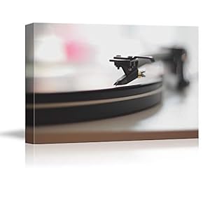 Canvas Wall Art Antique Studio Music Painting Artwork for Home Prints Framed - 12x18 inches