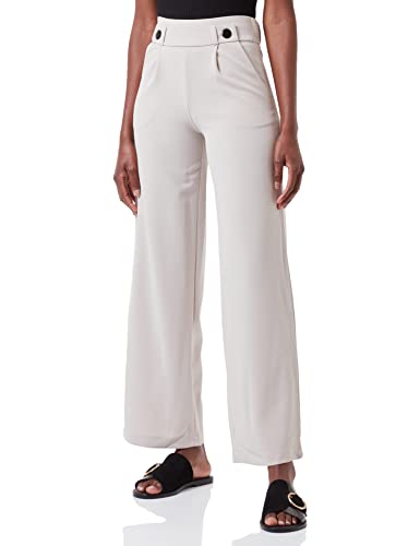 ONLY Damen Jdygeggo New Long Pant JRS Noos Hose, Chateau Gray/Detail:Black Buttons, XXS / 34L