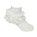 Wrapables Lil Miss Daisy Double Layer Lace Ruffle Socks (Size of 4-6), Set of 2