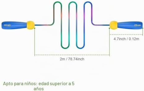 - Corda de saltar, para crianças, adultos, cordas de salto com 2 packs, ajustável, cabo de madeira, antiderrapante, corda de algodão, colorida, salto para rapaz, rapariga, fitness, treino