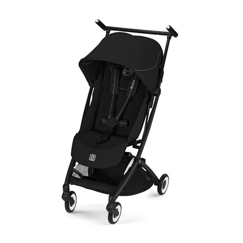 CYBEX Gold LIBELLE Kinderwagen Met Handbagageformaat, Geschikt Voor Kinderen Van Ca. 6 Maanden Tot Ca. 4 Jaar (Max. 22 Kg), Ultralicht (Slechts 6 Kg), Gordelsysteem Met Éen Hand, Magic Black