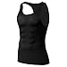 Men Waist Trainer Corset Vest Hot Neoprene Body Shaper Tank Top Sauna Suit Shirt No Zip Trimmer (3XL, Black Sauna Sweat Suits)
