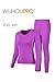 Womens Microfiber Fleece Thermal Underwear Long Johns Set AZ 2000 Purple Mthumb 1