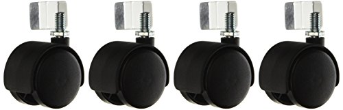 Uxcell a14111900ux0347 M8 Thread Twin Wheel Rotatable Swivel Caster for Shopping Trolley (4 Piece)